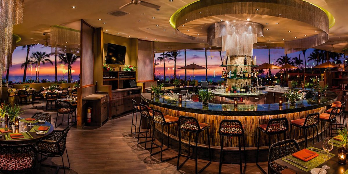 Elegant interior of Ko restaurant at the Fairmont Kea Lani in Wailea