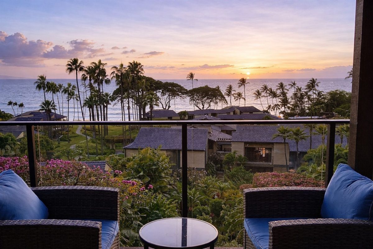 Romantic Maui honeymoon setting