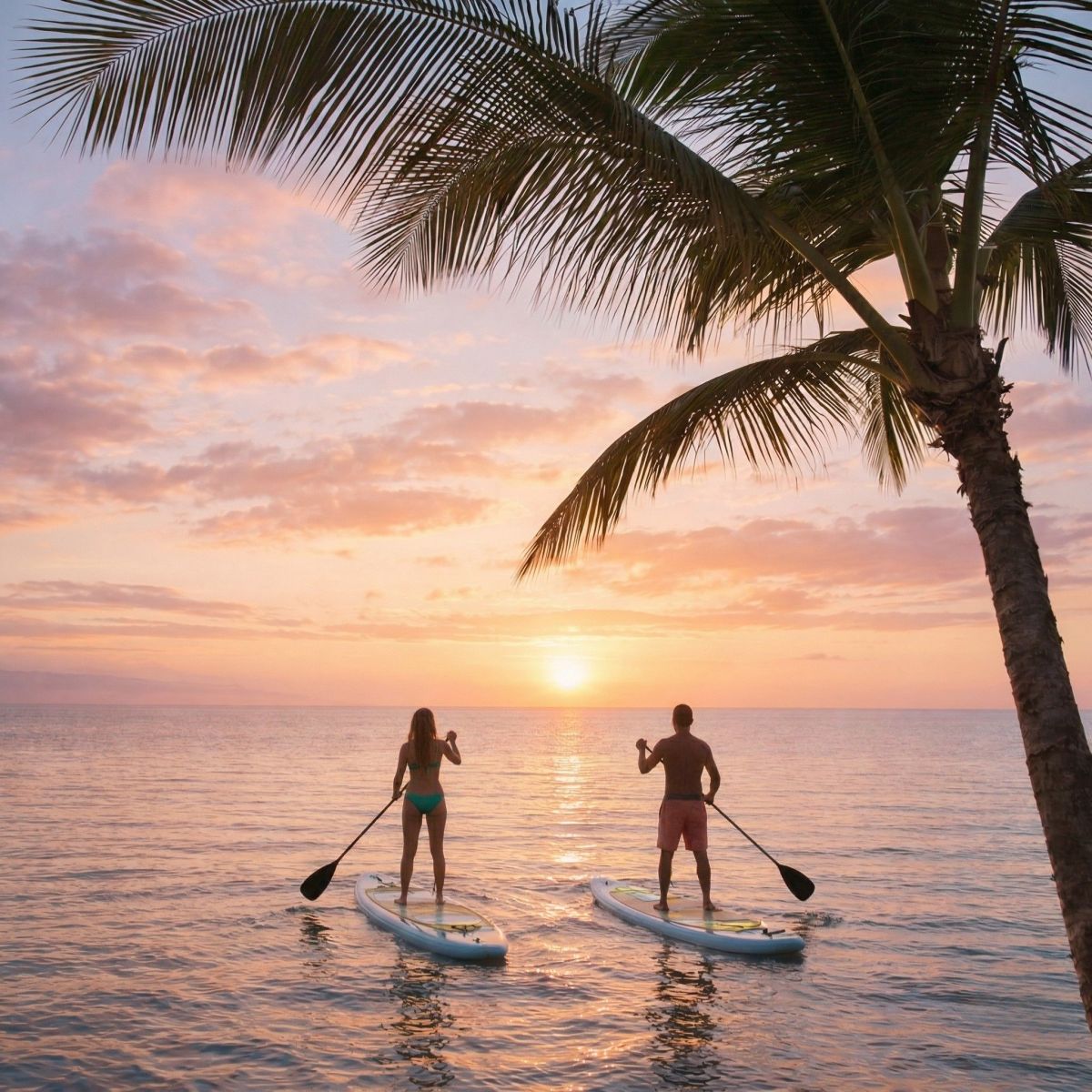 stand-up paddleboarding Kihei Maui sunrise